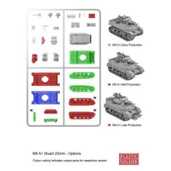 PLASTIC SOLDIER CO: 1/72nd Easy Assembly Stuart M5 Tank - (3 Vehicles In A Box) Model Kit 5 PLASTIC SOLDIER CO: 1/72nd Easy Assembly Stuart M5 Tank - (3 Vehicles In A Box) Model Kit -Professional Model Toy Store the plastic soldier company psc v20014 plastic soldier co 1 72nd easy 1