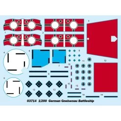 Trumpeter German Gneisenau Battleship Model Kit 11 Trumpeter German Gneisenau Battleship Model Kit -Professional Model Toy Store trumpeter 9363714 german gneisenau battleship 3