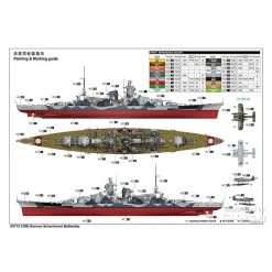 Trumpeter German Scharnhorst Battleship Model Kit -Professional Model Toy Store trumpeter 9363715 german scharnhorst battleship 3