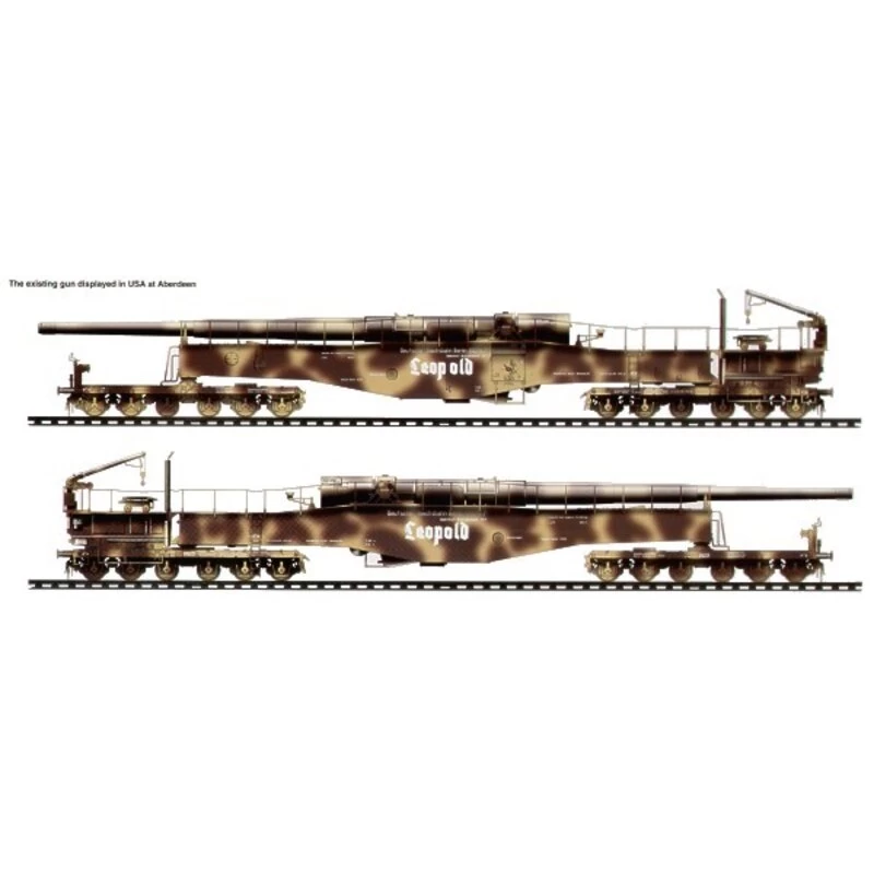 Trumpeter 280mm K5(E) Leopold Railroad Gun Model Kit 5 Trumpeter 280mm K5(E) Leopold Railroad Gun Model Kit - Image 3