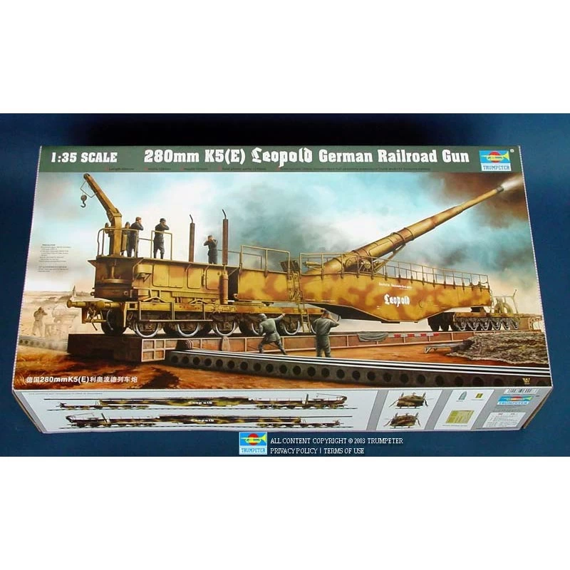 Trumpeter 280mm K5(E) Leopold Railroad Gun Model Kit 6 Trumpeter 280mm K5(E) Leopold Railroad Gun Model Kit - Image 4