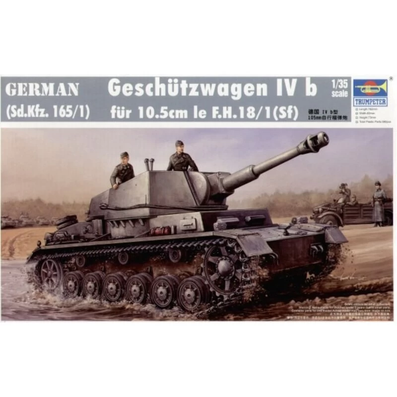 Trumpeter Geschutzwagen Ivb Sd.Kfz.165/1 With 10.5cm Le FH18/1 (Sf) Gun Model Kit 4 Trumpeter Geschutzwagen Ivb Sd.Kfz.165/1 With 10.5cm Le FH18/1 (Sf) Gun Model Kit - Image 2