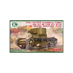 T-26 Tank With Cylindrical Turret And 76.2mm Tunk Gun (KT-28) Model Kit