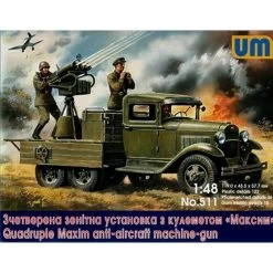 Soviet Truck GAZ-AAA With Anti-aircraft Plant Maksim Model Kit