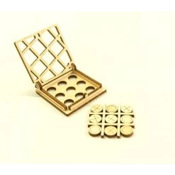 WOODEN CITY Tiny Board Game Tic Tac Toe № 1 Model Kit -Professional Model Toy Store wooden city wg201 tiny board game tic tac toe 1 2