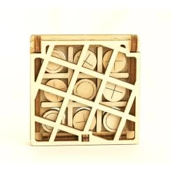 WOODEN CITY Tiny Board Game Tic Tac Toe № 1 Model Kit -Professional Model Toy Store wooden city wg201 tiny board game tic tac toe 1 4