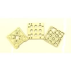 WOODEN CITY Tiny Board Game Tic Tac Toe № 1 Model Kit -Professional Model Toy Store wooden city wg201 tiny board game tic tac toe 1 5