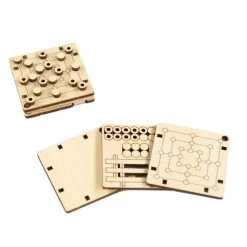 WOODEN CITY Tiny Board Game Mill Puzzle Model Kit