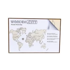 WOODEN CITY World Map L Model Kit -Professional Model Toy Store wooden city wm502 world map l 2