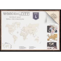 WOODEN CITY World Map L Model Kit