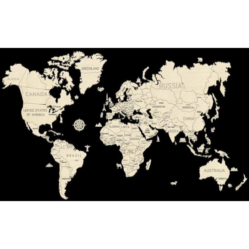 WOODEN CITY World Map Xxl Model Kit 4 WOODEN CITY World Map Xxl Model Kit - Image 2