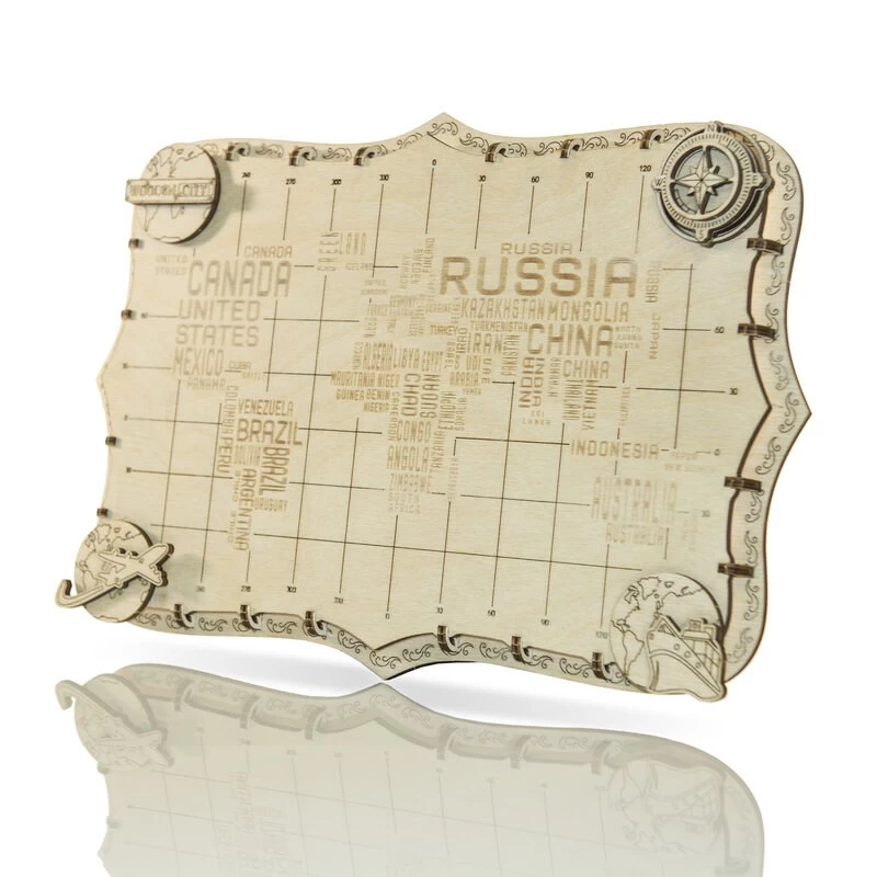 WOODEN CITY World Map Expedition Series Words Model Kit 4 WOODEN CITY World Map Expedition Series Words Model Kit - Image 2