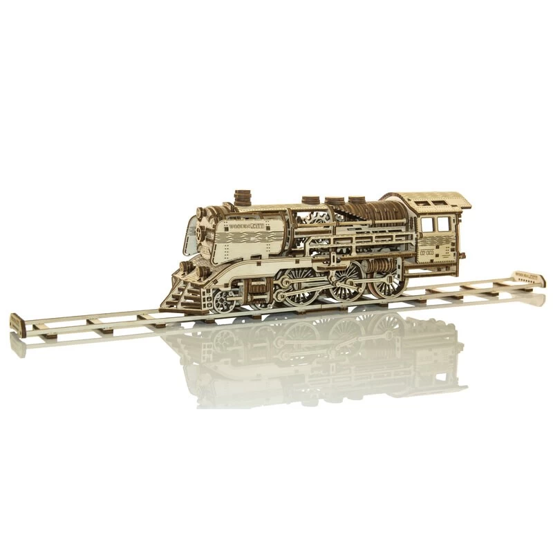 WOODEN CITY Wooden Express + Tender With Rails Model Kit 8 WOODEN CITY Wooden Express + Tender With Rails Model Kit - Image 6