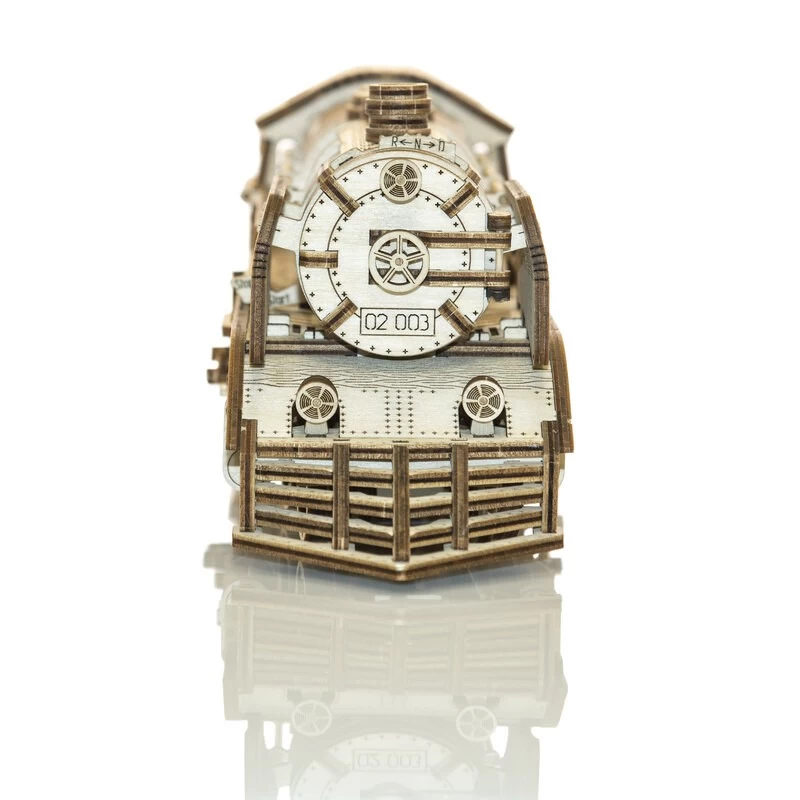 WOODEN CITY Wooden Express + Tender With Rails Model Kit 3 WOODEN CITY Wooden Express + Tender With Rails Model Kit