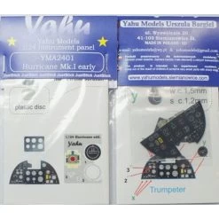 Hawker Hurricane Mk.I Photoetched Instrument Panels. Coloured. Ready To Fit In A Model (JustStick) (designed To Be Used With Air