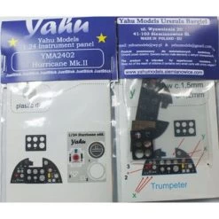 Hawker Hurricane Mk.IIC/Mk.IID Photoetched Instrument Panels. Coloured. Ready To Fit In A Model (JustStick) (designed To Be Used